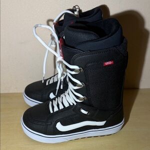 Vans Black and White High-Top Boots